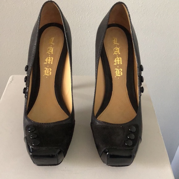L.A.M.B. Square Toe Leather Pumps - Picture 2 of 10